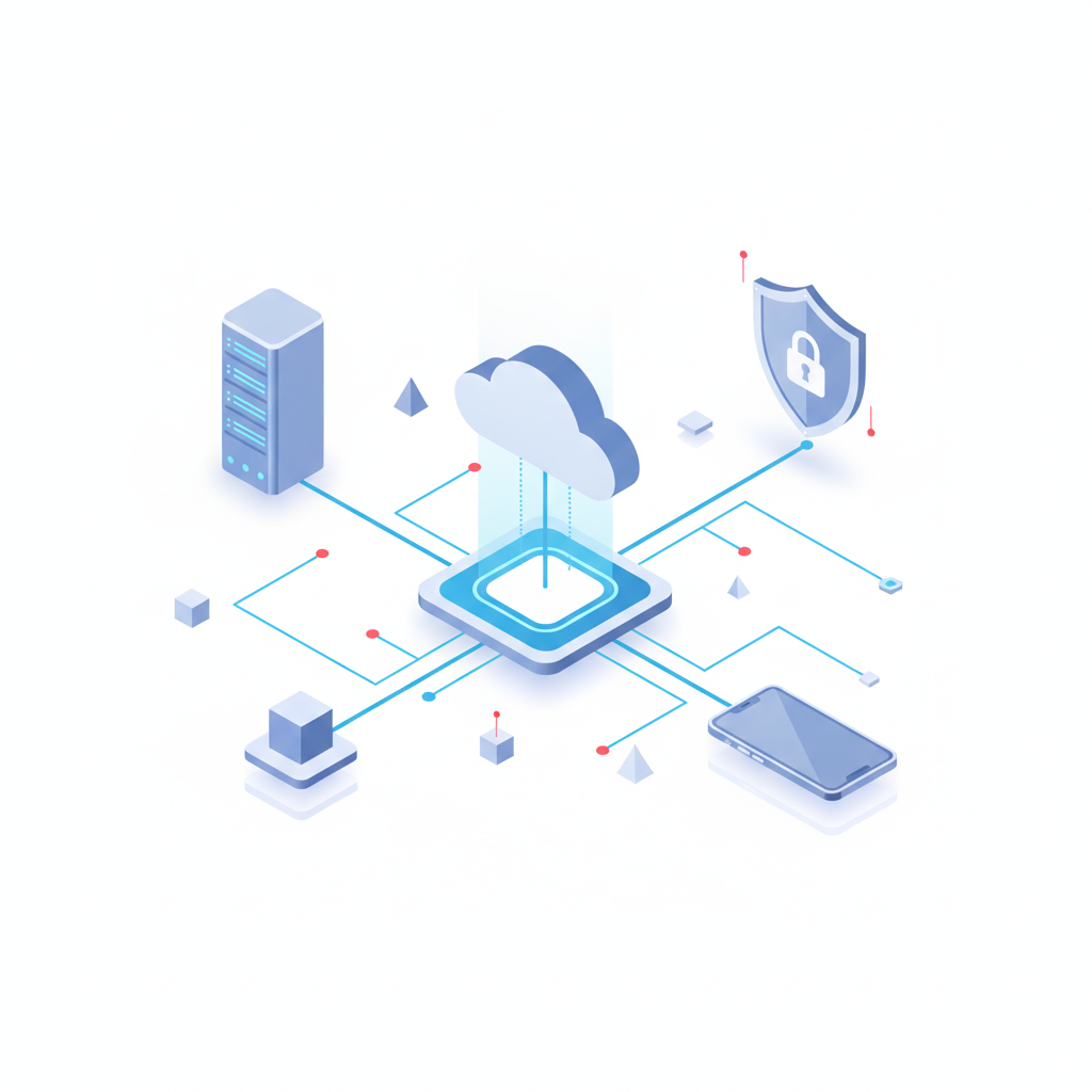 Iconos de trabajo en la nube